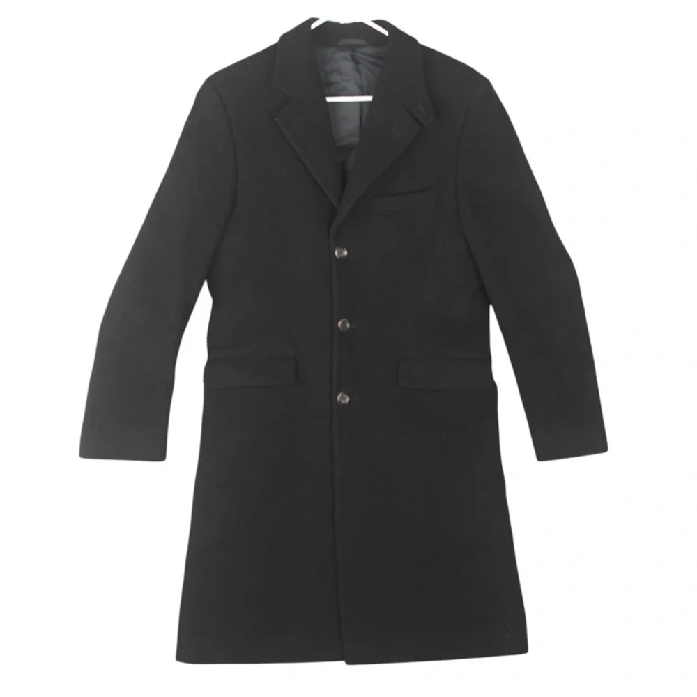OUR LEGACY 1980-81 Black Cashmere Dinner Coat Mens 46 Black Wool Cashmere Blend - Picture 1 of 16